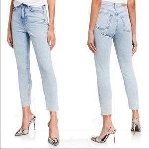 GRLFRND SHR Karolina Skinny Denim Jeans In the Sky High Rise Light Wash 28